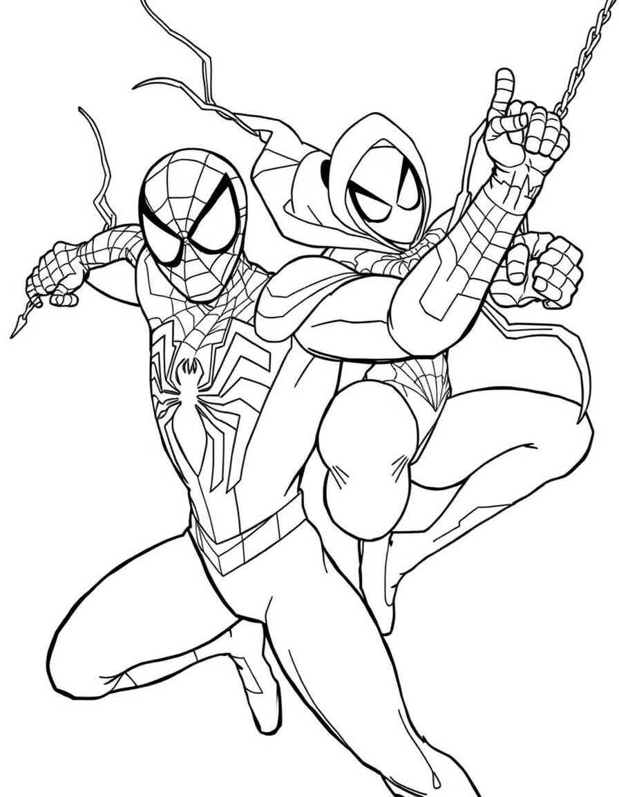 Раскраски: Человек-паук — превью